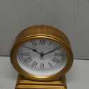 Vintage Gold Mantle ClockTable for Living Room Decor Table Clock Decorative Battery Operated Table Top Shelf Clock