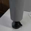 Yarra-Decor Bedside Lamp with USB Port - Touch Control Table Lamp for Bedroom 3 Way Dimmable Nightstand Lamp with Round Grey Fabric Shade for Living Room, Dorm, Home Office (LED Bulb Included) (Gray)