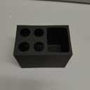 Resin Matte Black Toothbrush Holder - 5 Slots Bathroom Storage Stand Organizer for Toothbrushes, Make-up Brushes & More​