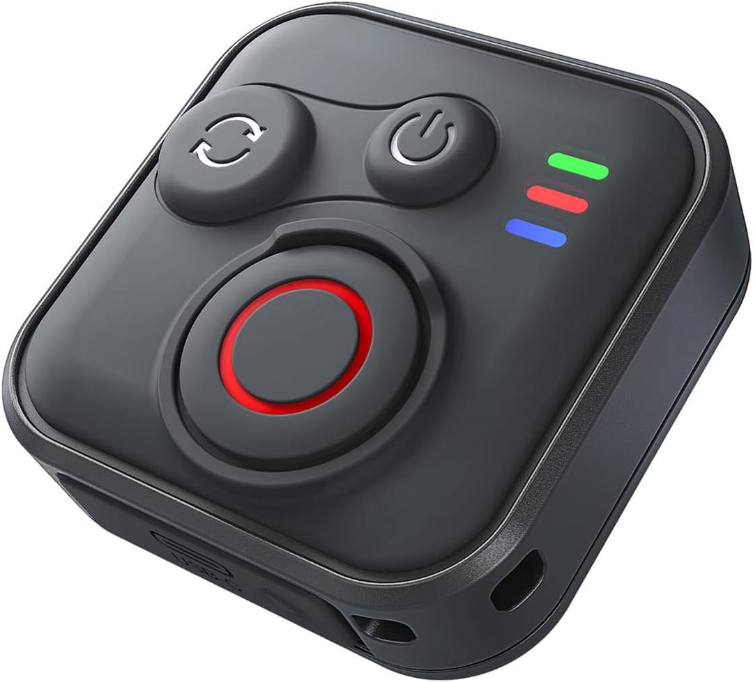 Bluetooth Remote Control Compatible with Insta360 X5/X4/X3/Go 3S/ACE pro 2/ACE Pro/ONE X2/GoPro Hero 8/9/10/11/12 Cameras and Phones - 50M Range Smart Action Accessories