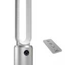 Comfort Zone 40-Inch Bladeless Tower Fan for Bedroom Quiet Standing Fan with Remote Control, 9H Timer & Wide Area Oscillation Turbocharged Airflow & Digital LED Display Silver