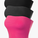 MixMatchy Women's Strapless Tube Tops Basic Bandeau Crop Sleeveless Backless Casual Sexy Going Out Tops Summer 2025, Size -Medium