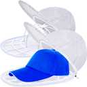 Hat Washer Cage for Baseball Caps for Washing Machine or Dishwasher, Washer for baseball caps with Mesh Bags, Hat Cleaner/Cleaning Protector Cage (2 Pack White)