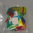 200 Pcs Hanging File Folder Tabs and 200 Pcs 2 Inch Inserts Labels, Plastic File Folder Tabs for Hanging Folders Files (Multicolor)