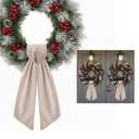 Wreath Sash for Front Door - 2 Pack 55 Inch Brulap Ribbon for Wedding, Baby Shower, Christmas Decor, Embroidery, Blank