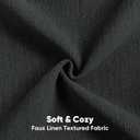 HAUSSY Pack of 2 Faux Linen Pillow Covers 26x26 Inch, Decorative Throw Pillows Soft Boho Neutral Cushion Covers Home Decor Modern Pillowcases for Couch Living Room Sofa Bed, Black (Covers Only)