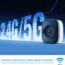 5MP 3K Window Camera, 2.4G & 5G WiFi Indoor Cameras for Home Security with Color Night Vision, Window Security Cam with Smart Human/Motion Detection, 2-Way Audio, 24/7 Recording, Easy & Quick Install