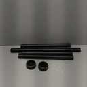 Matte Black Adjustable Spring Tension Shower Curtain Rod 29-60"  No Drilling Required, Easy Installation, Anti-Slip ABS Base, Phosphating & Electrostatic Coating, Holds Up to 66 lbs, for Bathrooms