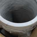 Kante 24 Inch Tall Round Concrete Planter, Large Indoor Outdoor Plant Pots with Drainage Hole and Rubber Plug, Modern Decorative Garden Pots for Home Patio Porch, White