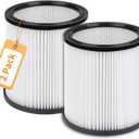 DXVC6910 Cartridge Filter Replacement for DEWALT Wet Dry Vacuum Cleaners 6-16 Gallon, Compatible with Dewalt DXV06P DXV09P DXV10P DXV10PL DXV10SA DXV12P DXV14P DXV16P, 2 Pack