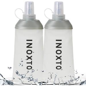 INOXTO Soft Flask,Collapsible Soft Water Bottles for Hydration Vests and Running Packs, Soft Flask Running Bottles for Hiking Cycling(250/500 ml) (2 PCS BIG)