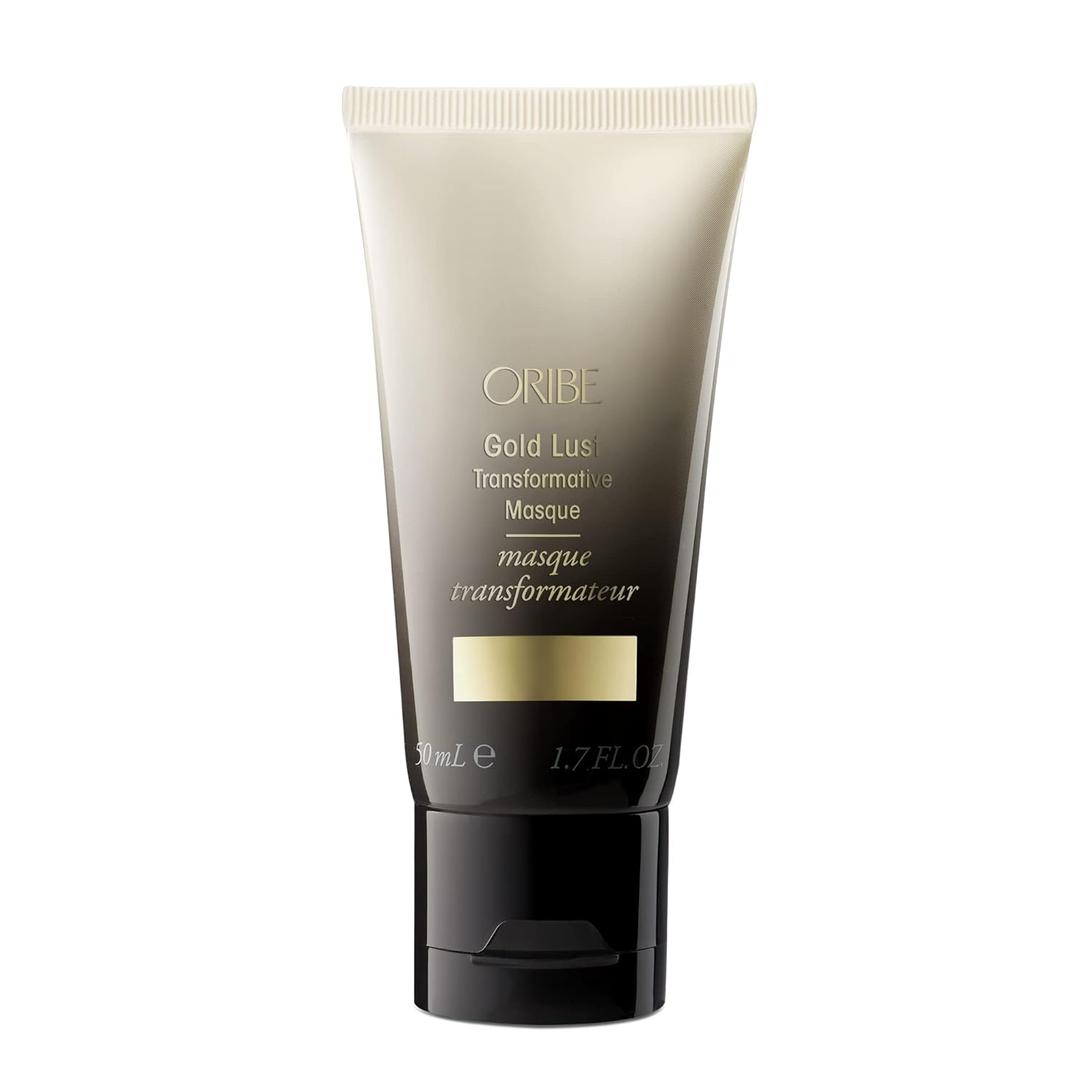 Oribe Gold Lust Transformative Hair Mask - Deep Conditioning Treatment Mask for Dry & Damaged Hair - Strengthens & Repairs Damage - Softens, Smooths & Adds Shine - Travel Size - 1.7 oz
