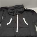 WOTOGOLD Men and Women Adult Pajamas Sportswear Hooded Unisex Jumpsuit (Large, Black With White Zipper)