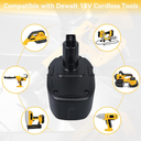 6.0 Ah Lithium ion DC9096 Battery Replacement for Dewalt 18V Battery XRP DC9098 DC9099 DE9096 DE9095 DW9096 DW9098 DW9095 DC9182 (2Pack)