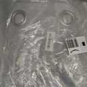 100% Blackout Curtains Grey and Silver Foil Pattern Curtains 84 Inch Length for Living Room Metallic Silver Wave Print Drapes for Bedroom Thermal Insulated Grommet Window Curtains 2 Panel Set