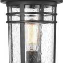 Darkaway Large Outdoor Post Lights Lamp Posts Outdoor Lighting, 17inch Aluminum Post Lights Waterproof Outdoor Light Fixtures with Glass, Light Posts for Outside Patio Yard (Large, Black)