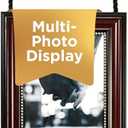 Kiera Grace Lucy Collage Frame, Holds 3 Vertical 5" x 7" Photos, Wall Mount Picture Frame with Hanging Rope, 7.25" x 9.25", Dark Brown