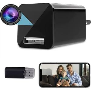 Charger Hidden Camera 1080P Wireless Mini Spy Cameras with WiFi Motion Detection Small Camera for Home Security Nanny Cam