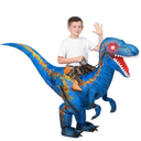 Spooktacular Creations Kids Halloween Inflatable Costume, LED Light Eyes Dinosaur Costume Blow Up Costume Dress Up Party Small