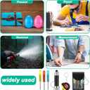 Chumia 48 Pcs/12 Set Easter Eggs Filled with Tape Measure Screwdriver LED Flashlight Keychain Prefilled Easter Basket Stuffers for Men Adult Employee Coworkers Gifts Bulk Egg Hunt Party Favors