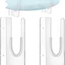 Yousoontic Surfboard Wall Mount Rack Clear Acrylic Wall Surfboard Display Horizontal Storage Holder for Short Board Holds 50 Lbs