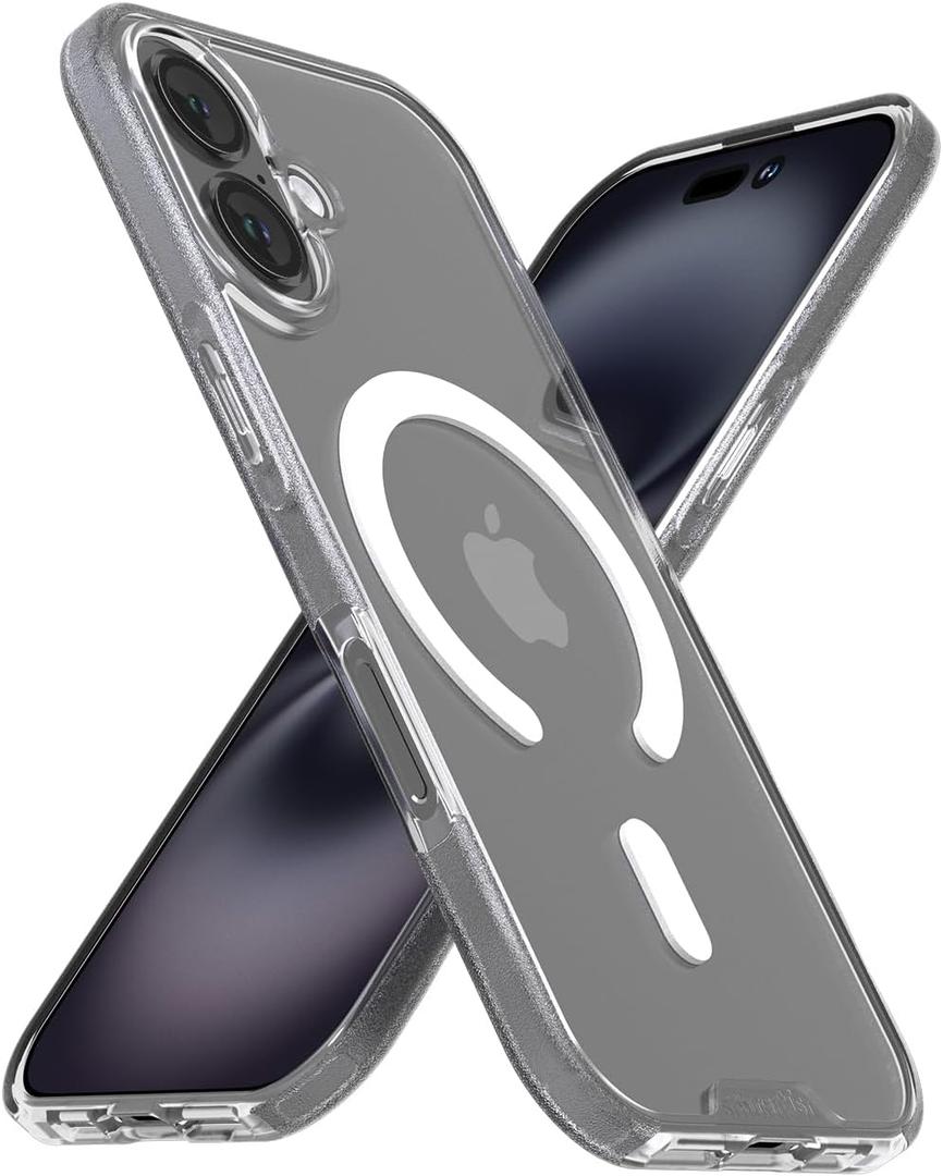 Smartish iPhone 17 MagSafe Clear Case - Gripmunk Magnetic Slim Case [Lightweight + Protective] Anti-Yellowing Thin Grip Clear Cover for Apple iPhone 17 - Clearly Clear