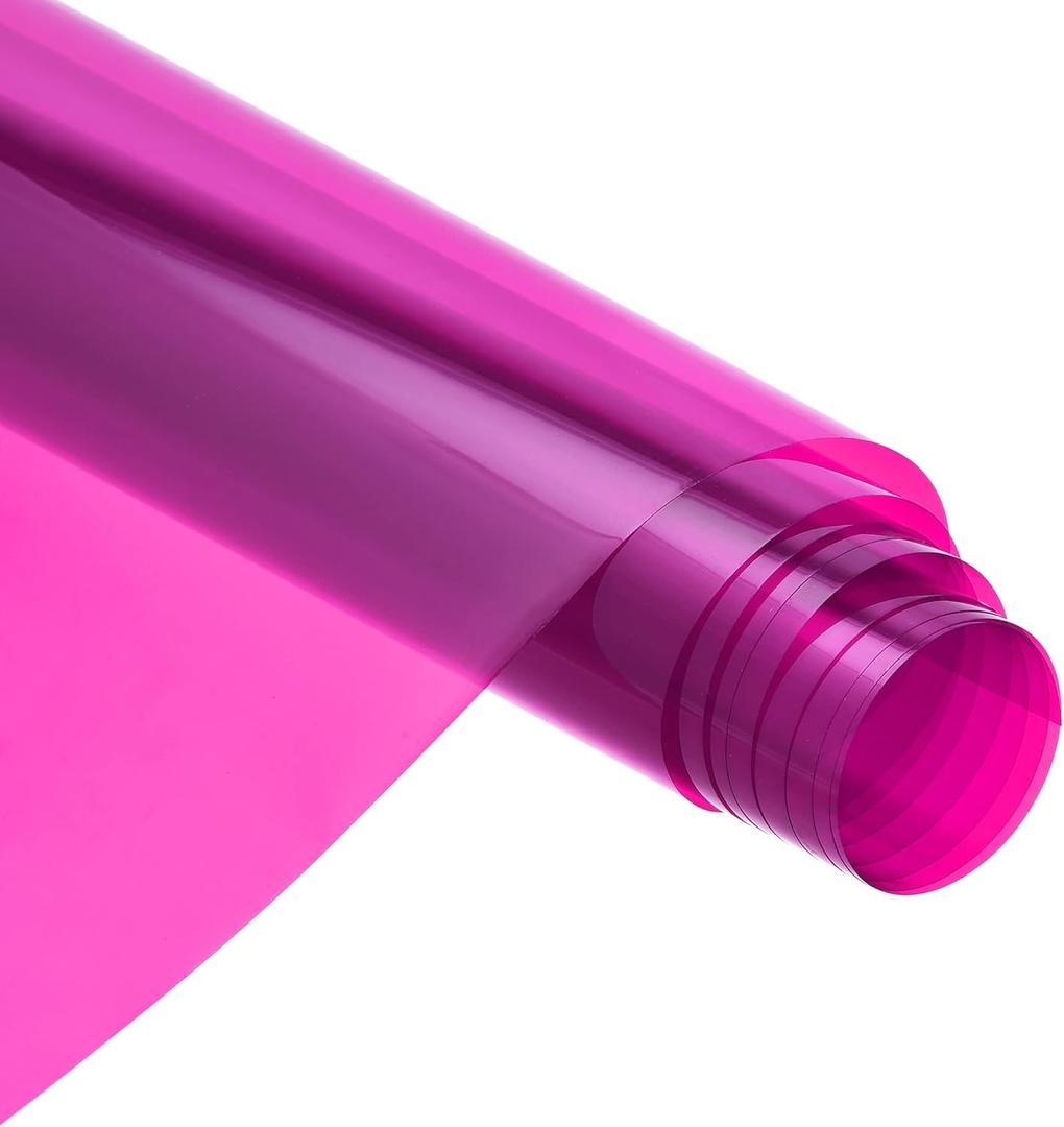 MECCANIXITY Window Film, Glass Sun Blocking, Heat Control Self Adhesive Pink Window Tint, 6.6x1.64ft for Home Office