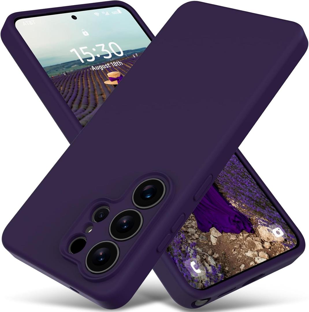 Varikke for Samsung Galaxy S26 Ultra Case, Liquid Silicone Upgrade [Camera Protection] [Anti-Scratch Microfiber Lining] Slim Soft Touch Gel Rubber Shockproof Phone Case 6.9", Dark Purple