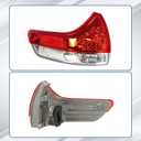 WFLNHB Left Side Tail Light Replacement for Toyota Sienna 2011 2012 2013 2014 Rear Tail Light Lamp Assembly TO2804107 8156008030 Driver Side
