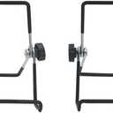 2Pcs Solar Panel Stand Mounting Bracket Adjustable Support Holder Metal Foldable Bracket For Home Outdoor (S)