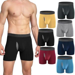 IGOLUMON Mens Underwear Boxer Briefs 7 Pack Breathable Bamboo Rayon Underwear Boxers for Men Soft Boxer Briefs with 3D Fly Pouch Large
