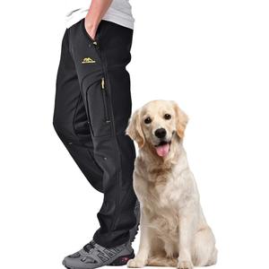 Toomett Men's Snow Hiking Camping Pants Outdoor Ski Fleece Lined Waterproof Softshell Cargo Gear MTB Pants MH4409,Black,US 34