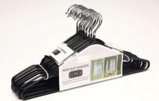 Simpli Furnished® Black Non-Slip Hangers 50 Pack