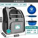 PetAmi Dog Backpack Carrier for Small Medium Dogs Large Cats up to 18 lbs, 2 Side Entry, Structured No-Collapse Frame, Airline Approved Ventilated Pet Backpack for Hiking Camping Travel, Grey