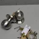 BESTTEN Keyed Entry Door Knob with Lock, Heavy Duty Interior and Exterior Door Lock, Standard Ball, Satin Nickel