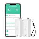 WiFi Hygrometer Thermometer Sensor: Wireless Smart Temperature Humidity Monitor with App Notification Alert, Data Storage Export, Calibration Function, Compatible with Alexa (White-2PCS)