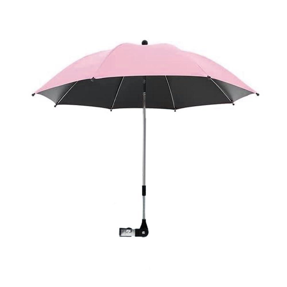 Stroller Umbrella, Pram Umbrella with Adjustable Universal Clamp,The Open Diameter of The is 85cm/33.5in, with Sun Protection Fabrics with Coating