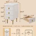 Narrow Nightstand with Drawers, 11.81" Narrow Bedside Table for Bedroom, 15.7''×11.8''×24.5''