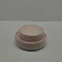 DaYammi 60 PCS Pink Gold Plastic Plates, Pink Disposable Plates with Gold Rim Include: 30 Dinner Plate, 30 Dessert Plate for Party, pink plastic plates with Vintage lace for Wedding