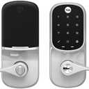 Yale Assure Lever Entry Door Lock with Wi-Fi Connected Touchscreen, Satin Nickel Smart Keypad Door Lock with Handle, Back-Up Key, and Z-Wave Compatibility, YRL226-ZW2-619