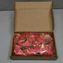 WILLBOND 45 Pieces Christmas Poinsettia Decorations Glitter Poinsettia Flowers Tree Flowers for Xmas Tree Ornaments, 5 Inch(Red)