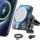 ESR for 15W MagSafe Car Mount Charger with CryoBoost, Made for Apple-Certified, for MagSafe Car Charger, Magnetic Wireless Car Charger for iPhone 16/15/14/13/12, Fast Charging, Phone-Cooling Charger (Premium Car Charger Set)