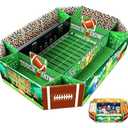 Football Party Supplies Kit - Large 23.62x17 inch Superbowl Snack Stadium Tray & Cardboard Food Trays Plates, All-in-One Football Party Decorations for Superbowl 2026, Game Day, Birthday Celebrations
