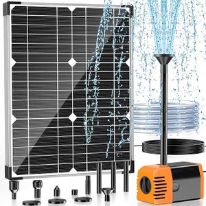 POPOSOAP 20W Solar Water Pump, Solar Powered Water Pump Outdoor with 320GPH Solar Pump, 16.4ft Cable, Fish Tank and Garden Water Features POPOSOAP 20W Solar Water Pump, Solar Powered Water Pump Outdoor with 320GPH Solar Pump, 16.4ft Cable, Fish Tank and Garden Water Features
