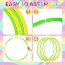 Soulchen 2 Pcs Toy Hoop Exercise Hoop Detachable Adjustable Plastic Hoops Playground Equipment for School Colored Hoops Circles Exercise Ring for Teens Dog Agility Equipment