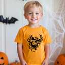 Halloween Shirts for Kids Toddler Boys Girls Pumpkin Shirts Ghost T-Shirts Clothes Short Sleeve Cotton Tee 2-8T (Orange)