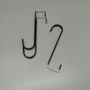 FYY Over The Door Hooks, 4 Pack Upgraded Long Door Hangers Hooks with Rubber Prevent Scratches Heavy Duty Organizer Hooks for Hanging Clothes, Towels, Hats, Coats, Bags Black