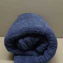 18 Piece Bath Towels Set,Soft Family Bathroom Towel Set with Hanging Loops-6 Bath Towels,6 Hand Towels,6 Washcloths,Highly Absorbent Quick Dry Shower Towel for Bathroom,Hotel,Spa-Navy Blue Towel Set