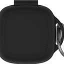 Geiomoo Silicone Case for Raycon Essential Open Earbuds, Soft Flexible Scratch Resistant Protective Cover with Carabiner (Black)