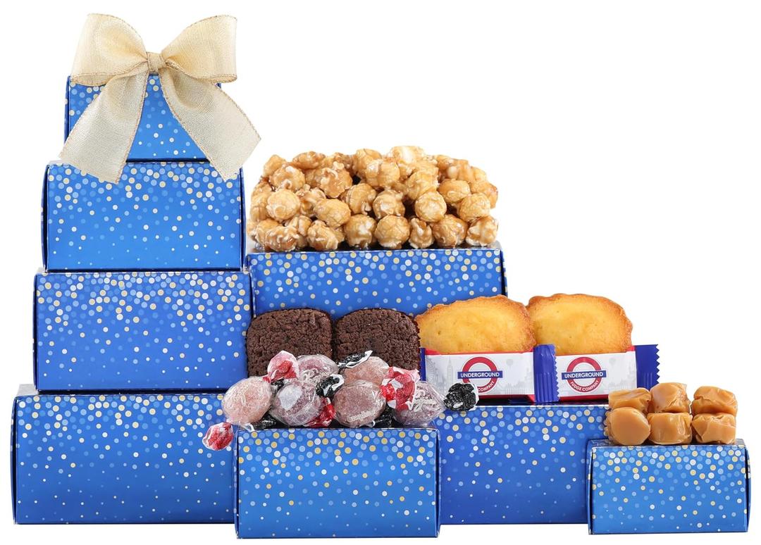 Wine Country Gift Baskets The Sweetest Dessert Gift Tower Snack Gifts for Women, Men, Families, College, Appreciation, Thank You, Corporate, Get Well Soon, Care Package (EXP 12/01/25)
